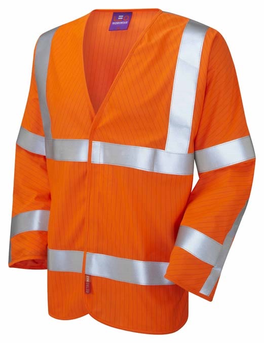 LEO WORKWEAR MESHAW ISO 20471 Cl 3 LFS Sleeved (EN 14116) EN 1149